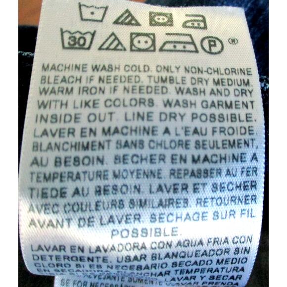 Levi Women's Mid Rise Dark Wash Straight Leg Skinny Blue Jeans Size 14 - Picture 9 of 9